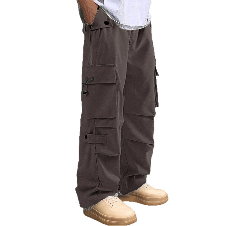 Men's Cargo Pants with Practical Pockets and Elastic Waistband Lisslune