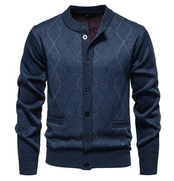 Men's stylish cardigan with diamond-shaped pattern Lisslune