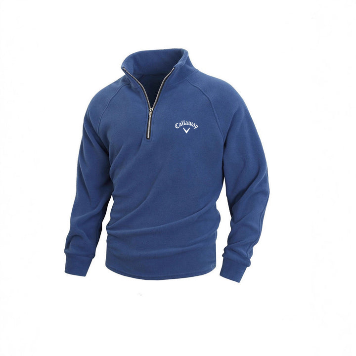 Men's Fleece Pullover with Half Zip and Breathable Properties Lisslune