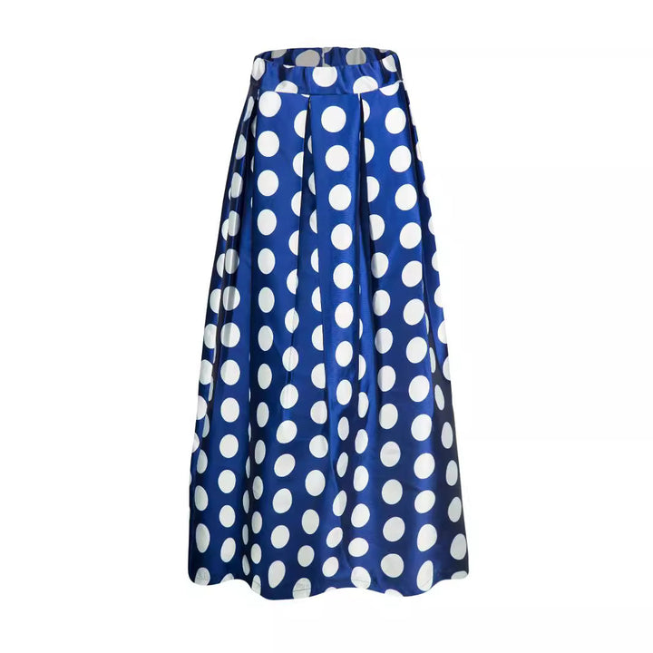 Ladies' A-line skirt with large polka dot pattern Lisslune