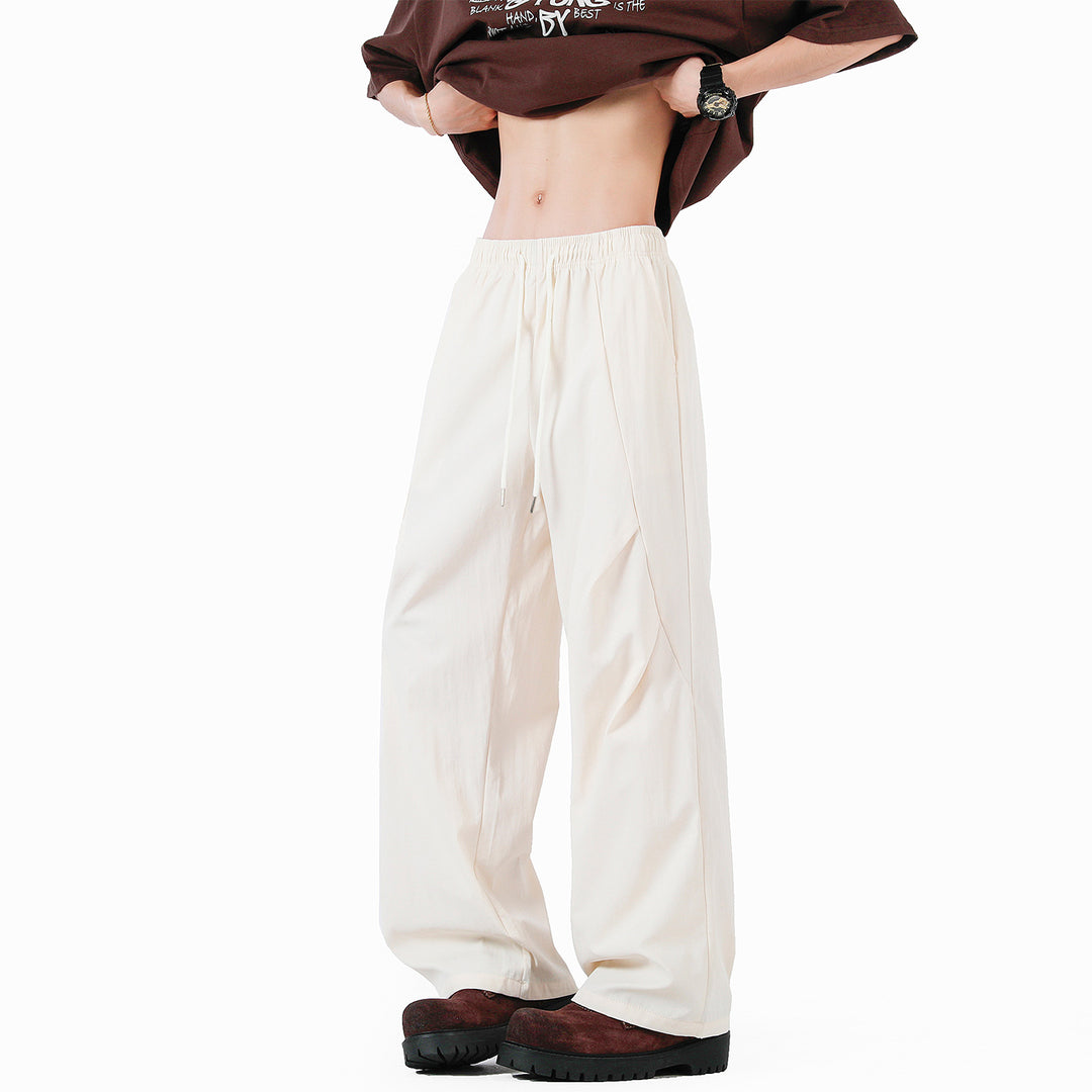 Unisex elegant leisure pants with high waist and loose fit Lisslune