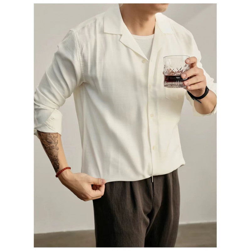 Men's Lightweight Short Sleeve Shirt with Chest Pocket and Casual Fit Lisslune