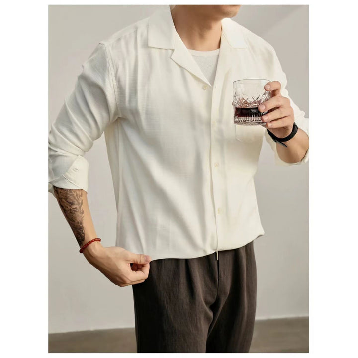 Men's Lightweight Short Sleeve Shirt with Chest Pocket and Casual Fit Lisslune