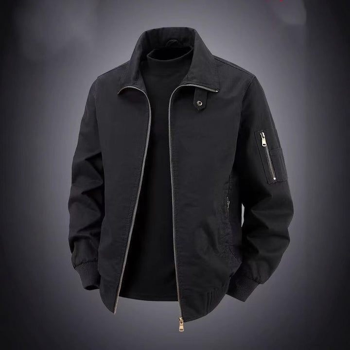 Men's Casual Utility Jacket with Zipper Lisslune