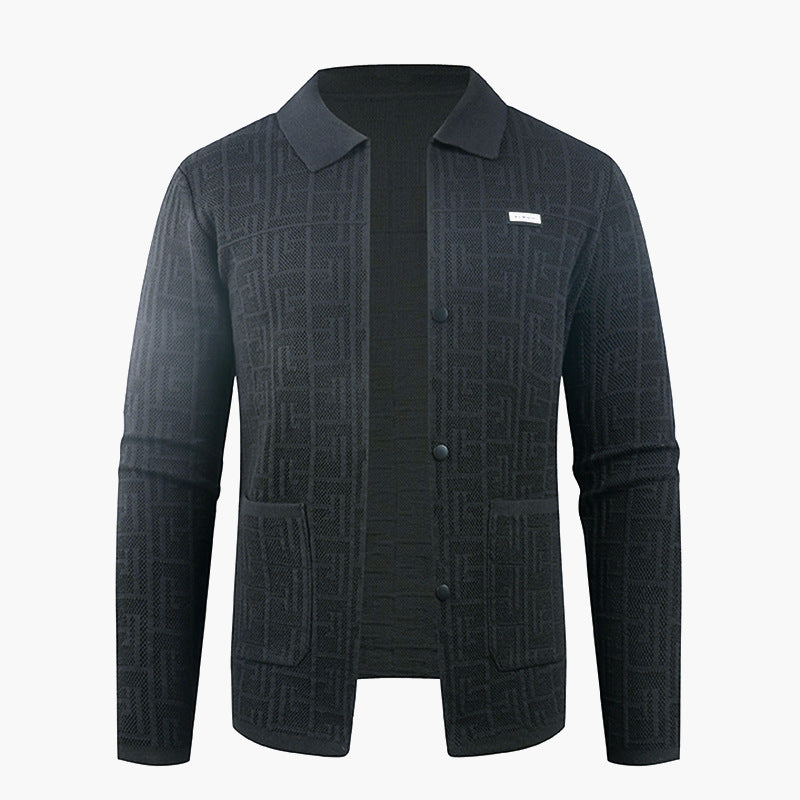 Men's fashionable cardigan with unique pattern Lisslune
