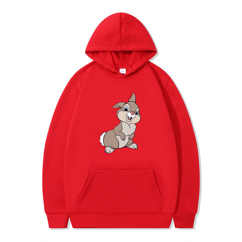 Women's hooded sweatshirt with cute rabbit design and comfortable kangaroo pockets Lisslune