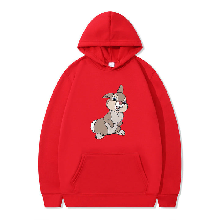 Women's hooded sweatshirt with cute rabbit design and comfortable kangaroo pockets Lisslune