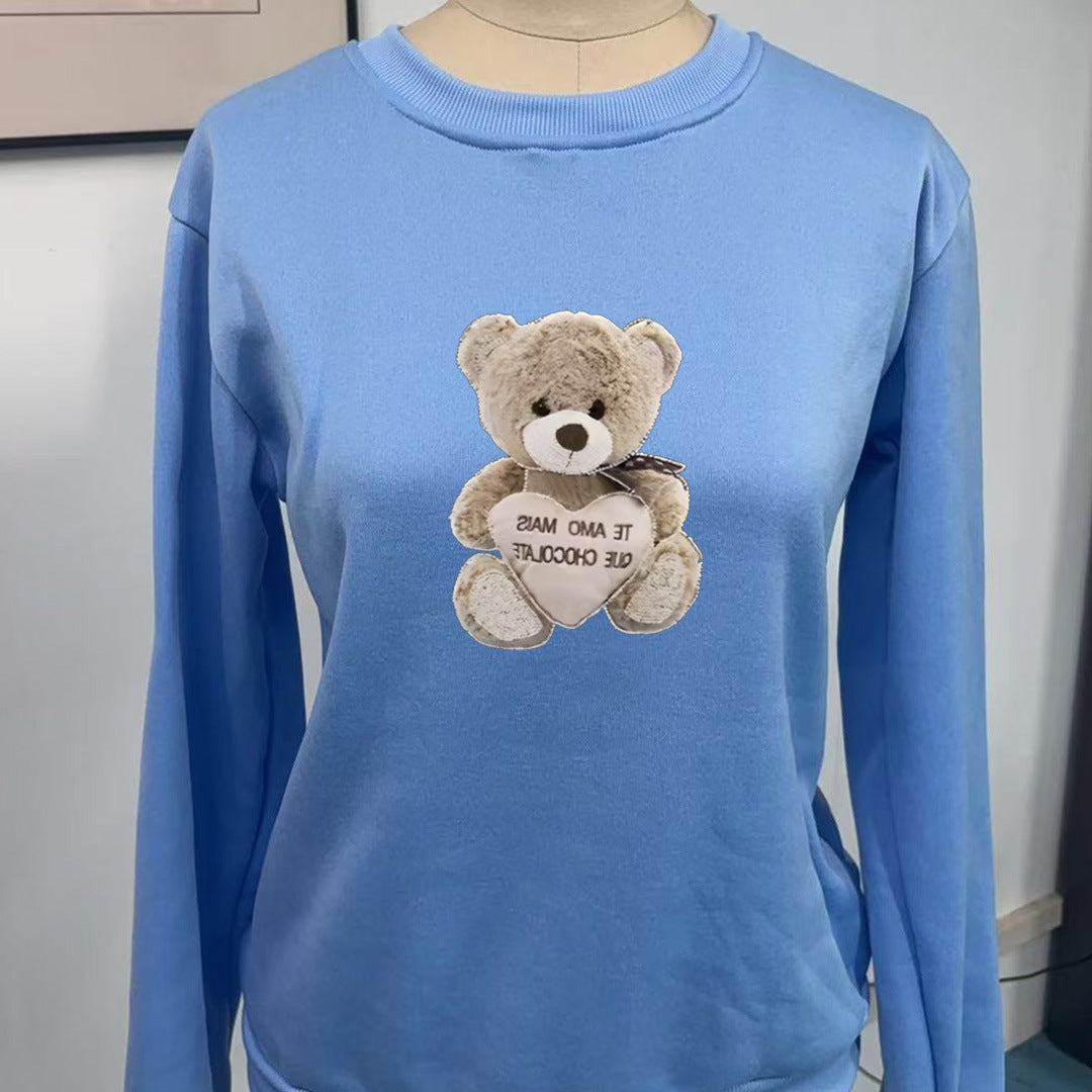 Women's sweatshirt with embroidered bear motif Lisslune