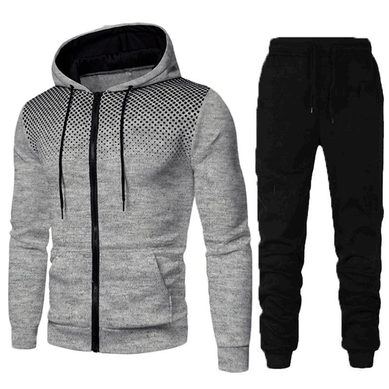 Men's stylish hoodie set with fashionable design and practical pockets Lisslune