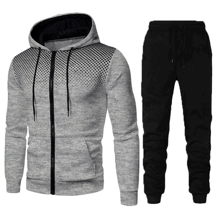 Men's stylish hoodie set with fashionable design and practical pockets Lisslune
