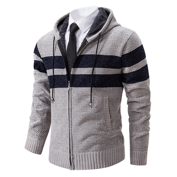 Men's hoodie with modern zipper and practical fleece lining Lisslune