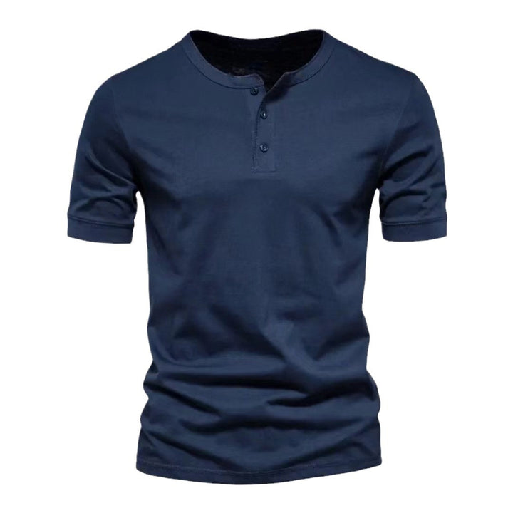 Men's Henley T-Shirt with stylish button closure and soft cotton material Lisslune