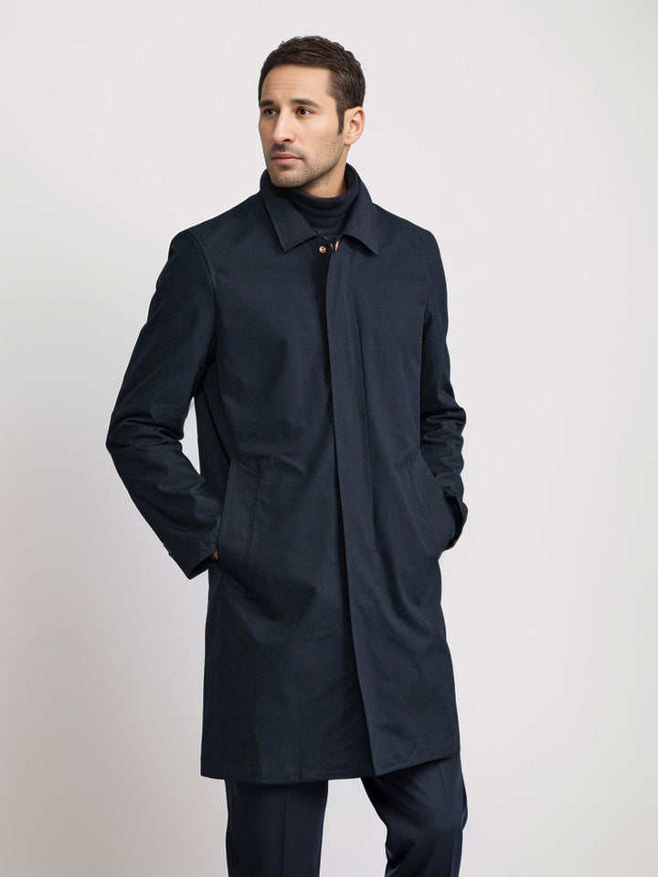 Men's elegant transitional coat with practical pockets and modern collar Lisslune