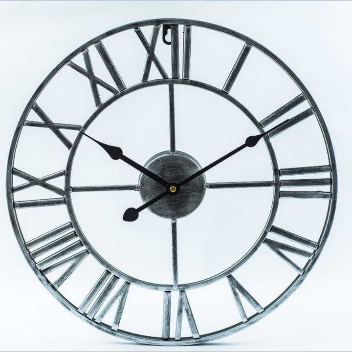 Lisslune | Roman Letters Large Silent Wall Clock 16 Inch Iron