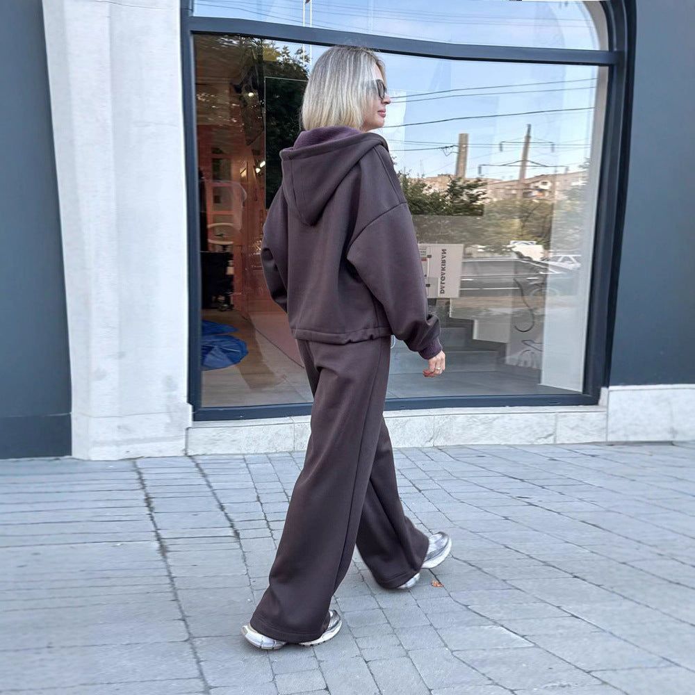 Women's Oversized Hoodie and Wide Pants Set Lisslune