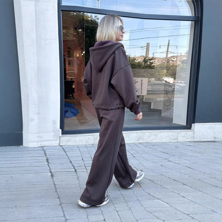 Women's Oversized Hoodie and Wide Pants Set Lisslune