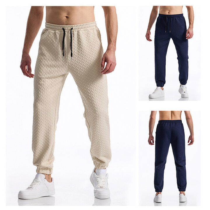 Men's sporty leisure pants with textured design Lisslune