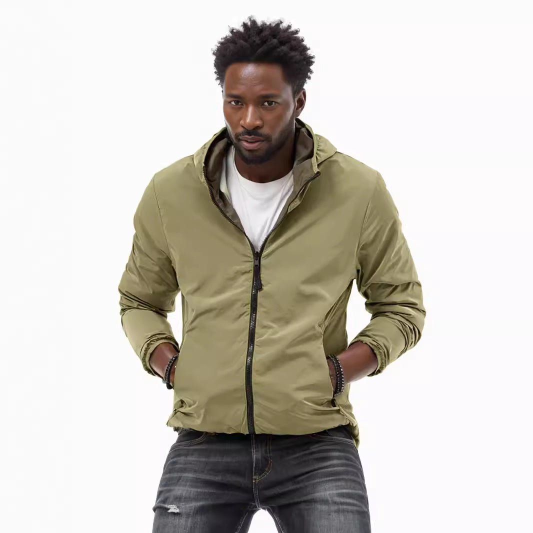 Men's windproof transitional jacket with practical pockets Lisslune