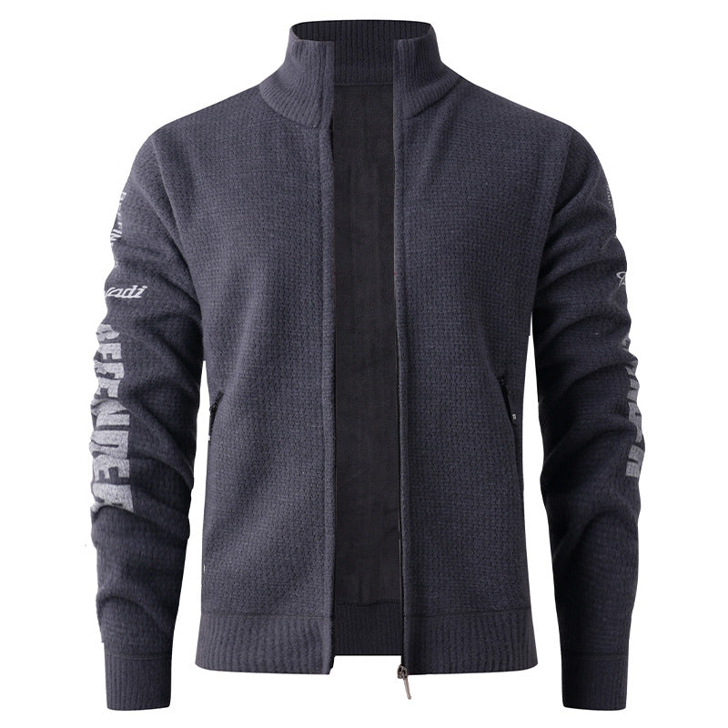 Men's quilted leisure jacket with high collar and modern lining Lisslune