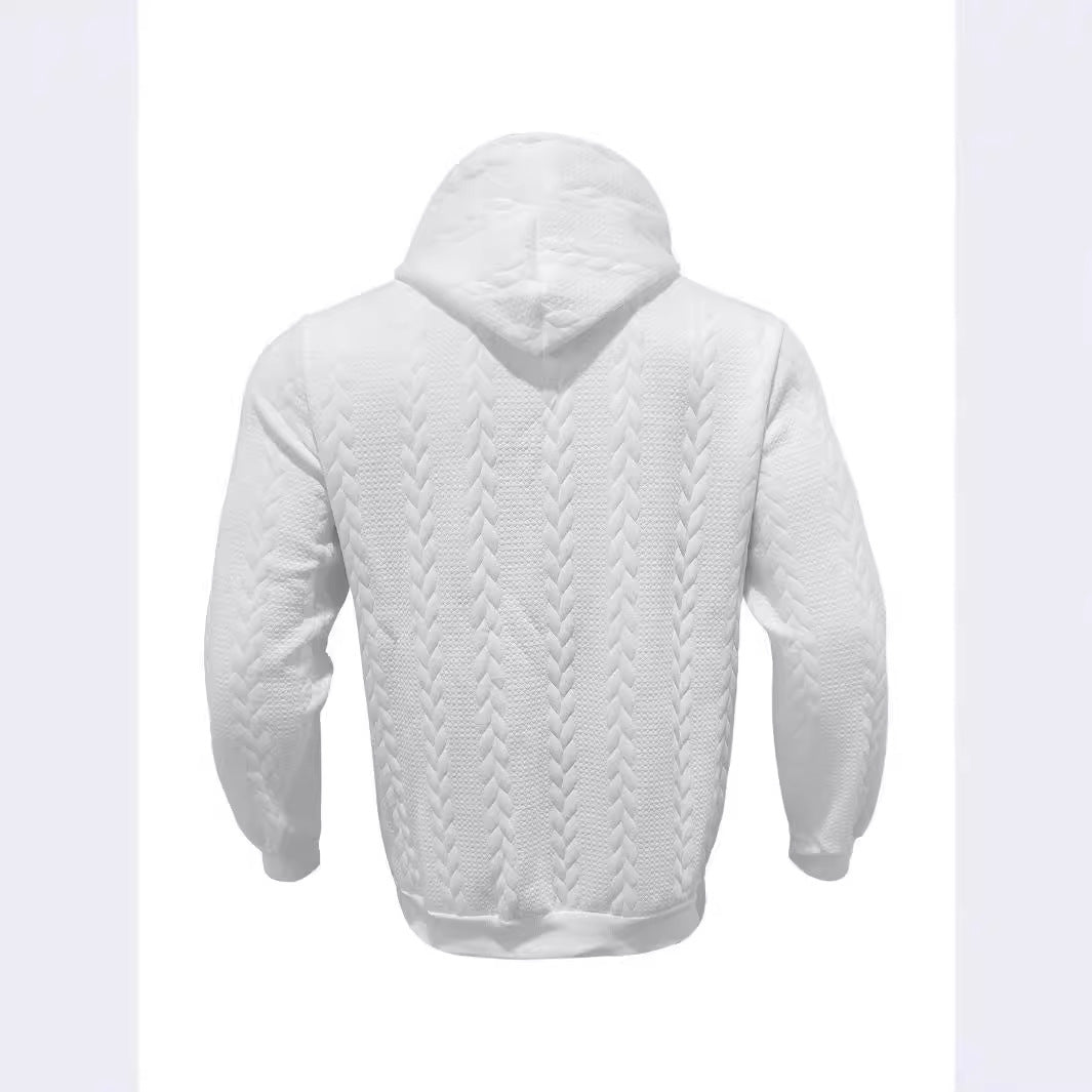 Men's hoodie with textured design and kangaroo pocket Lisslune