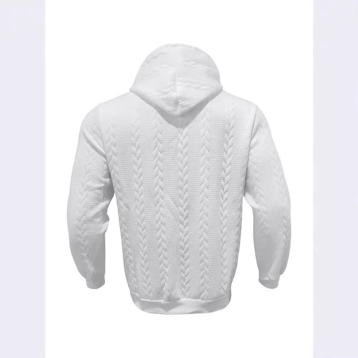 Men's hoodie with textured design and kangaroo pocket Lisslune