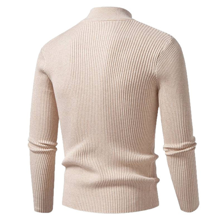 Men's High-Quality Ribbed Turtleneck Sweater Lisslune