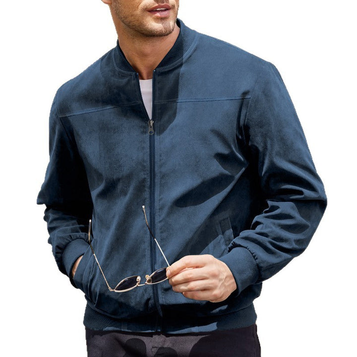 Men's bomber jacket made of soft artificial leather Lisslune