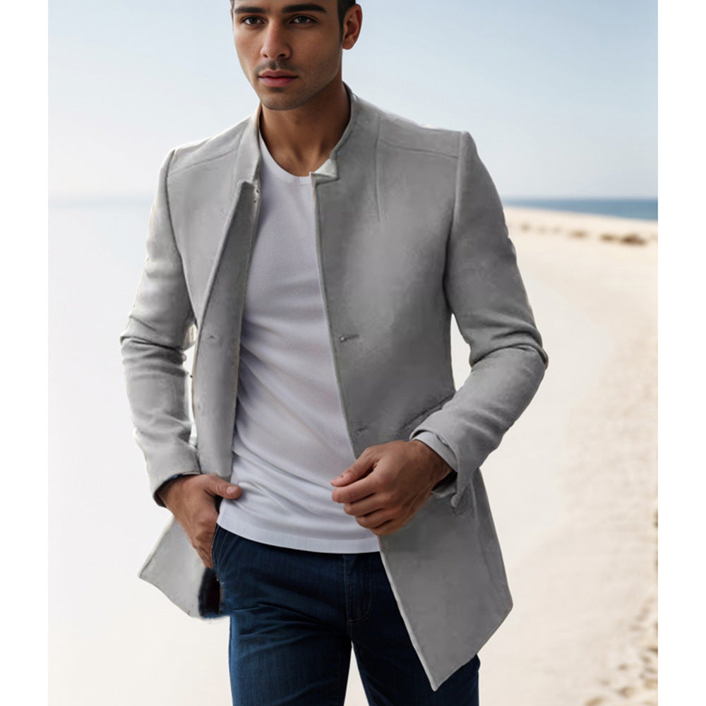 Men's elegant quilted jacket in a modern cut with a high collar Lisslune
