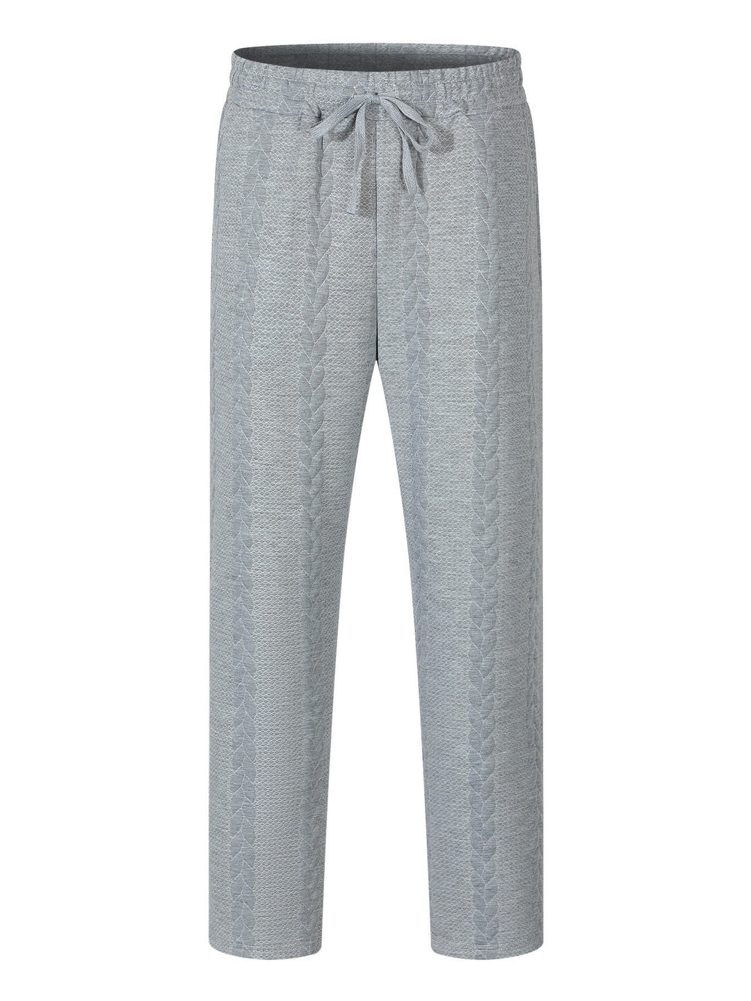 Men's Casual Stretch Pants with Drawstring and Textured Design Lisslune
