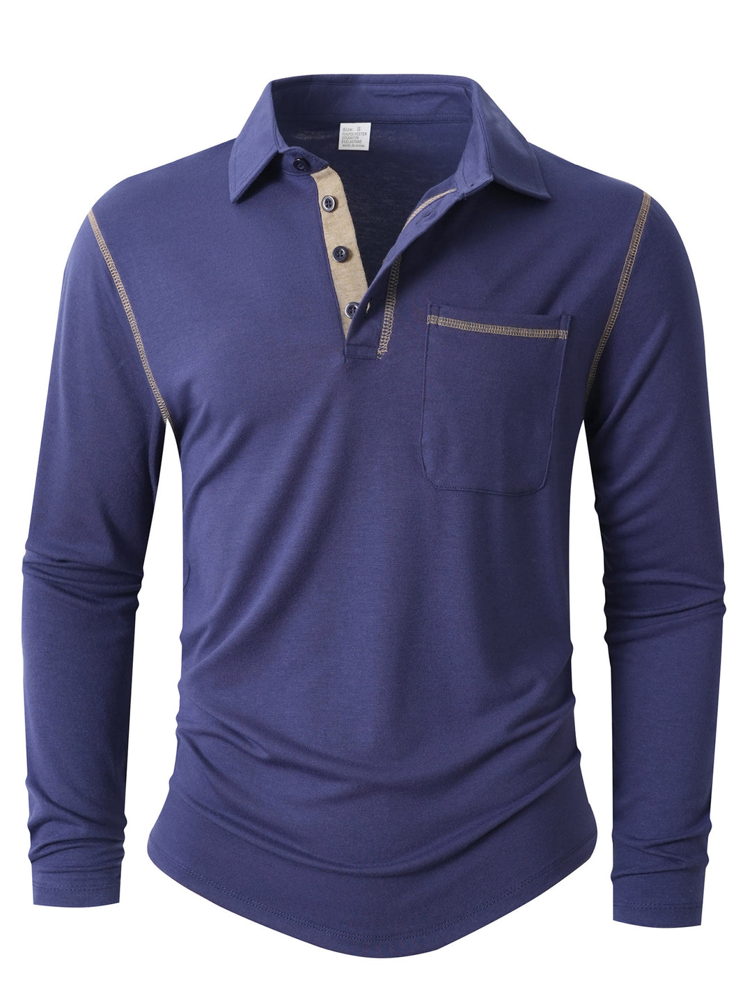 Men's Long Sleeve Polo Shirt Lisslune
