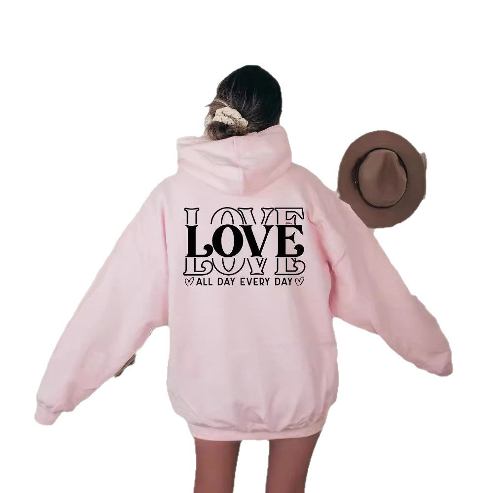 Women's hoodie with creative lettering Lisslune
