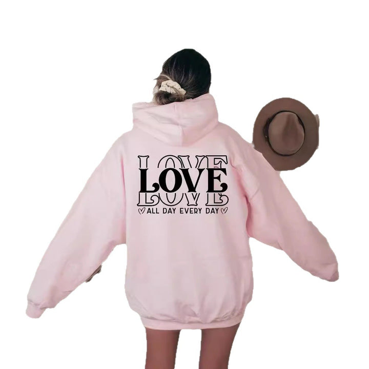 Women's hoodie with creative lettering Lisslune