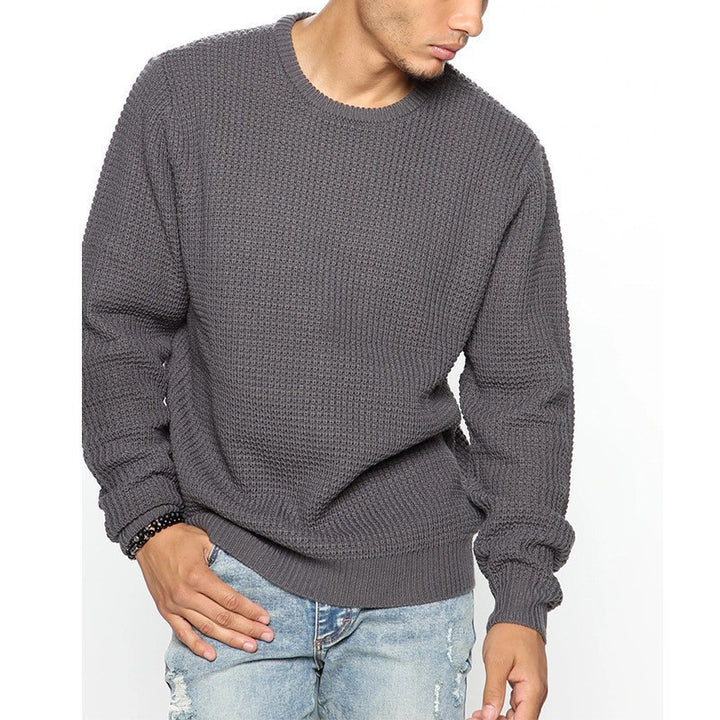Men's casual knit sweater with loose fit and breathable structure Lisslune