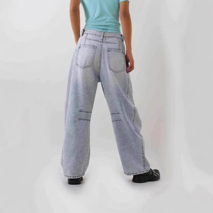 Damen weit geschnittene Destroyed Jeans Lisslune