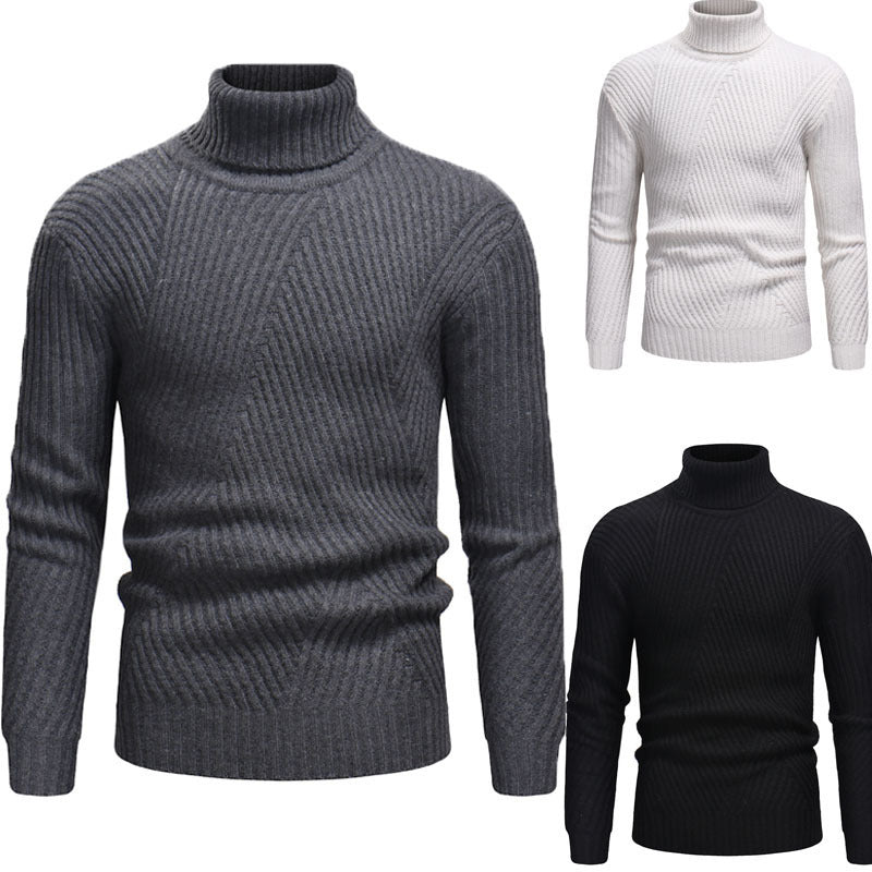 Men's high-quality turtleneck sweater in structured design Lisslune
