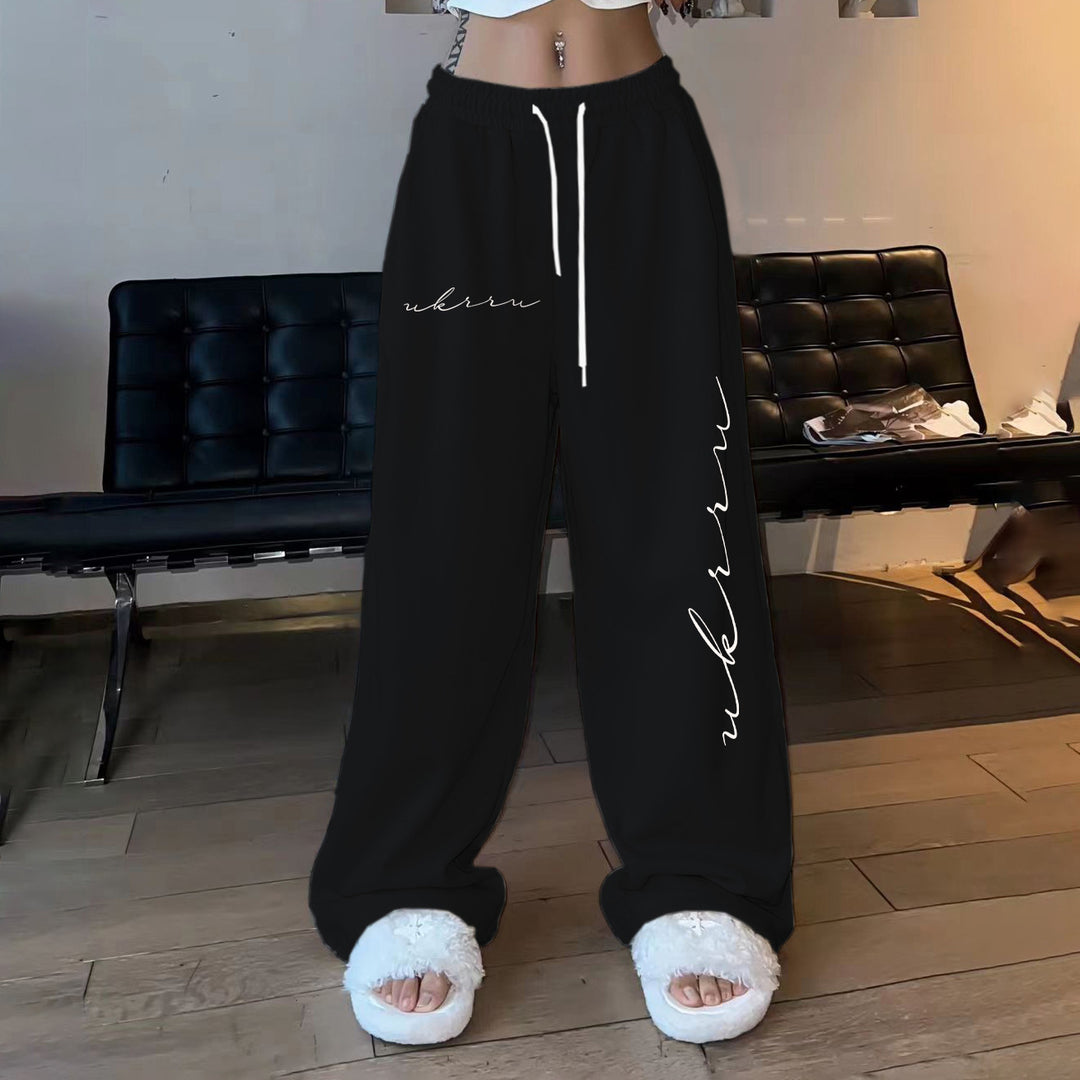 Women's loose leisure pants with elastic waistband and side pockets Lisslune