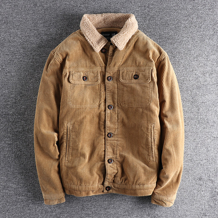 Men's cord jacket with cozy lining and practical pockets Lisslune
