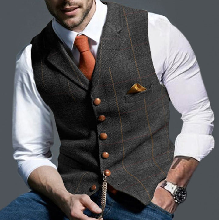 Men's stylish elegant vest with fine fabric Lisslune