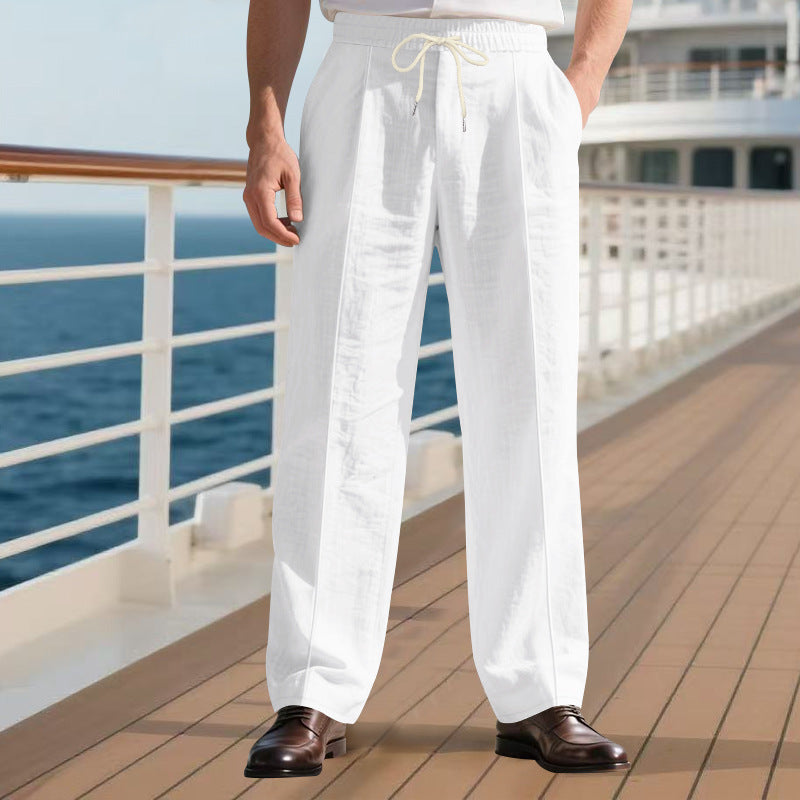 Men's elegant leisure pants with adjustable waistband Lisslune