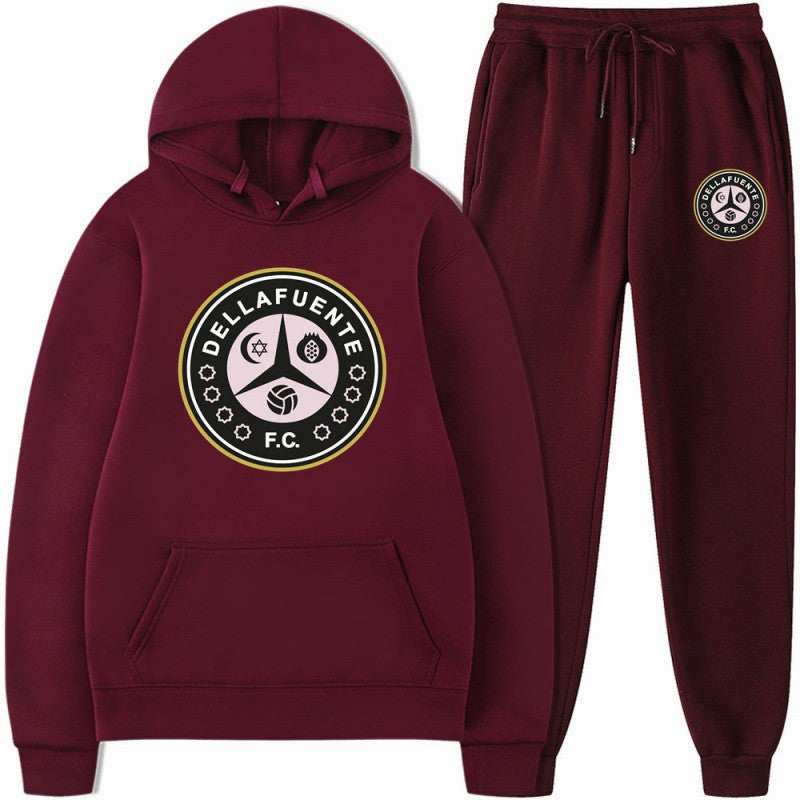 Women’s sweatshirt and jogging pants set with sporty club motif Lisslune