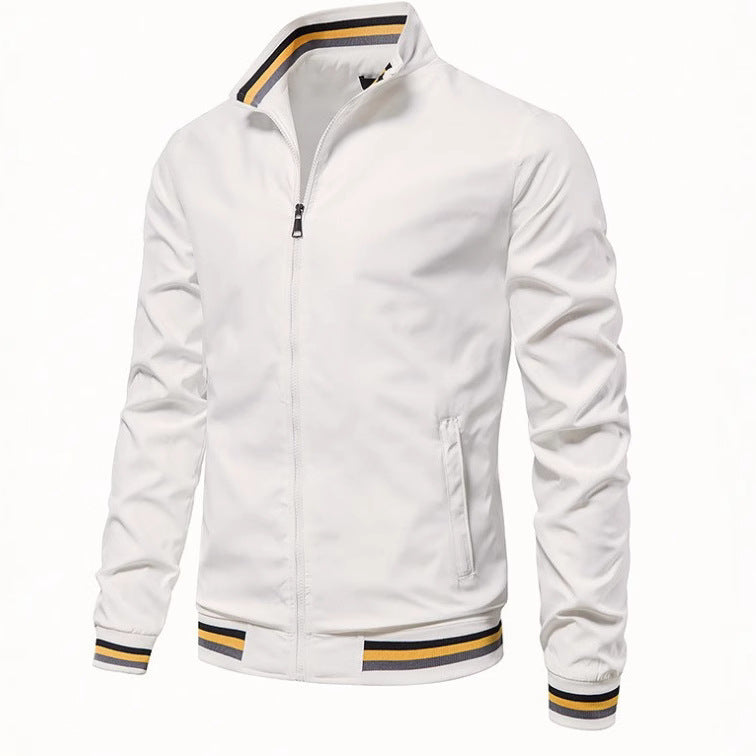 Men's fashion bomber jacket with elastic cuffs Lisslune