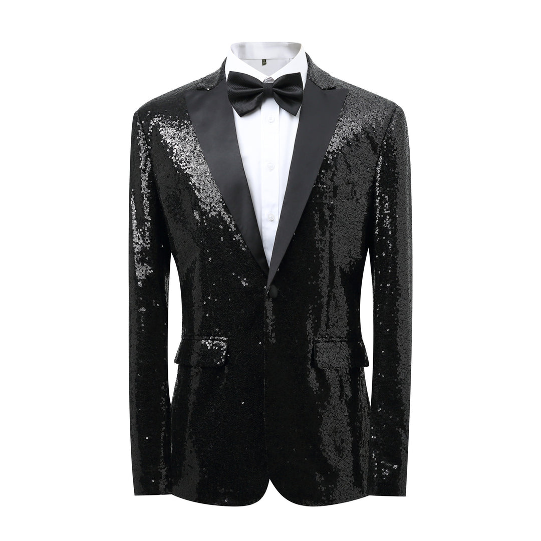 Men's Glamorous Sequin Tuxedo Blazer Lisslune
