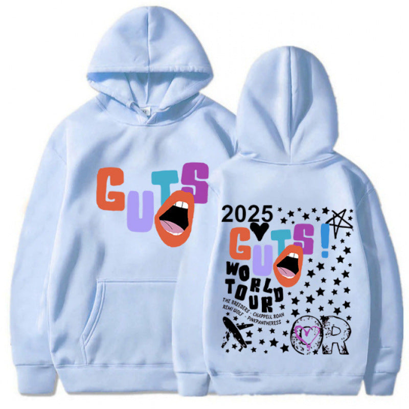 Women's hoodie with creative graphic elements and unique tour print Lisslune