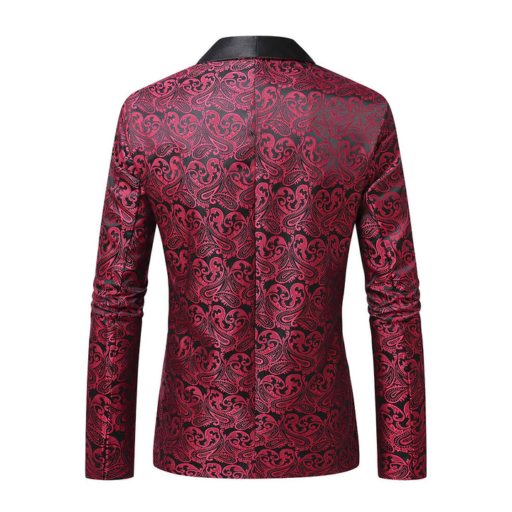 Men's elegant sequin blazer with paisley pattern Lisslune