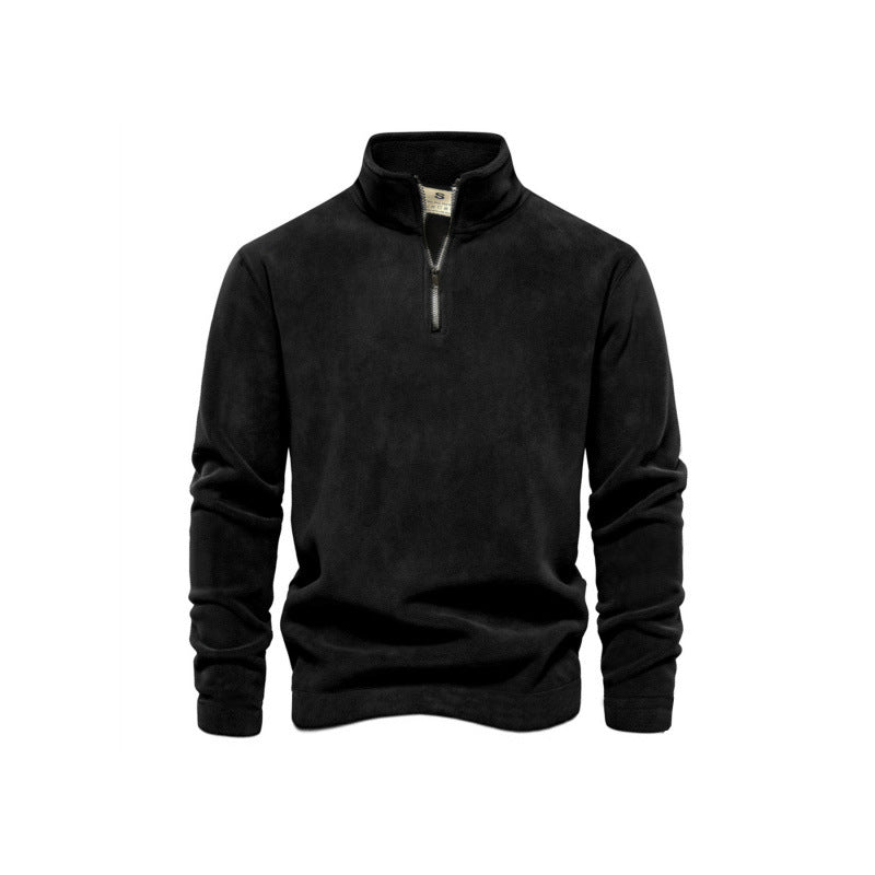 Men's fleece pullover with stand-up collar Lisslune