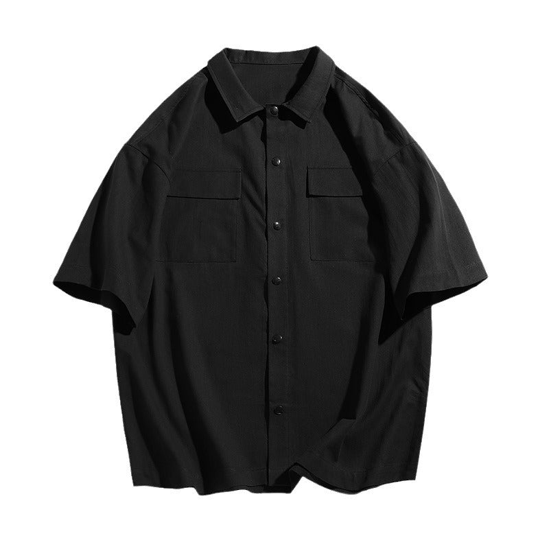 Men's Casual Short Sleeve Shirt with Chest Pockets Lisslune