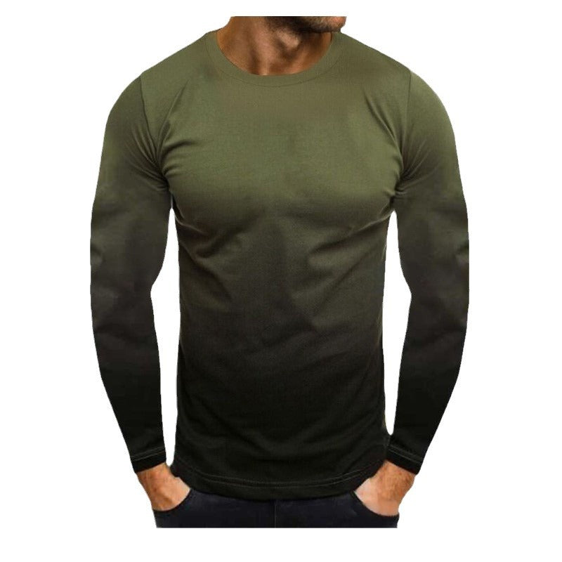 Men's long-sleeve shirt with modern gradient and fitted cut Lisslune