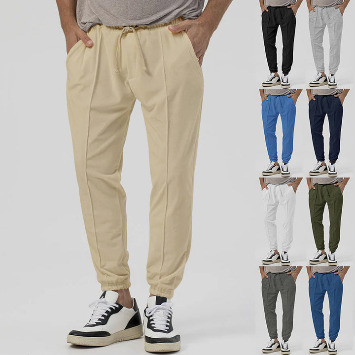 Men's leisure pants set with elastic waistband and breathable properties Lisslune