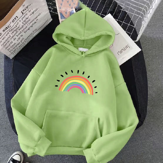 Women's hoodie with cheerful rainbow motif Lisslune