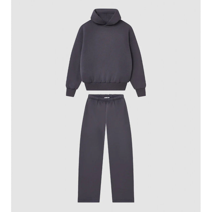 Women's Cozy Sweatshirt and Pants Set with High Collar and Casual Fit Lisslune